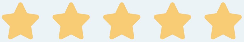 Five yellow stars on a pale blue background